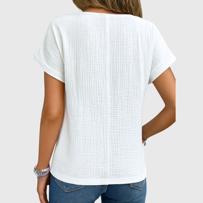 Dames Blouse Met Knopen Elegant Model