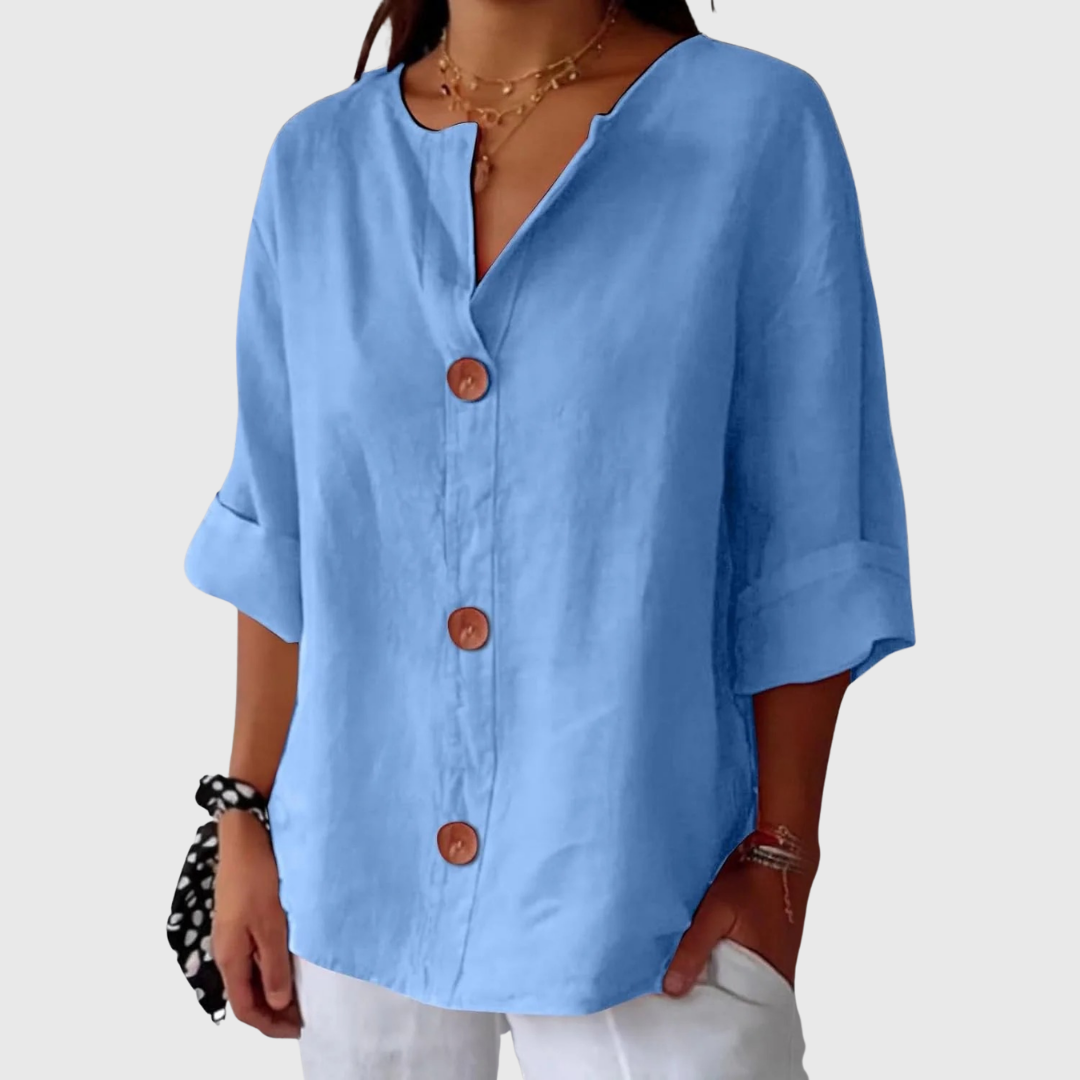 Dames Blouse Lichtgewicht Comfortabele Pasvorm Elegant