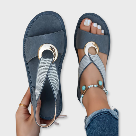 Dames Platte Sandalen Met Gesp Sluiting - StudioMarella