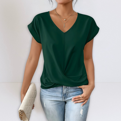 Dames Met Twist V-hals Slim Fit