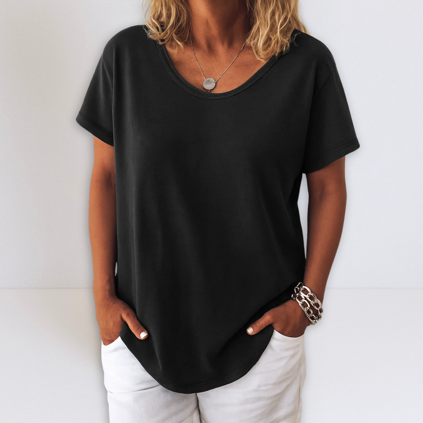 Dames Blouse Oversized Pasvorm V-hals
