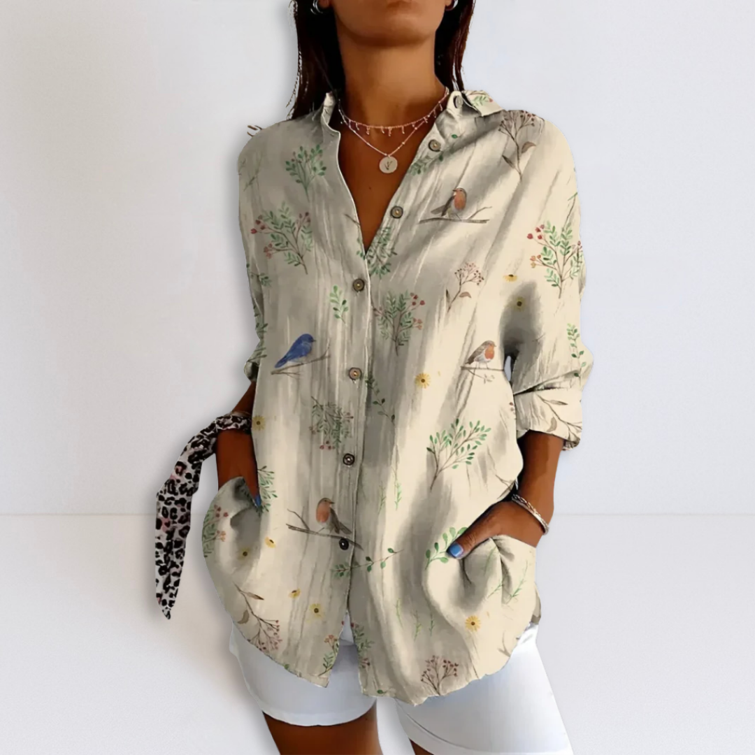 Dames Blouse Comfortabel Losvallend Gedrukt