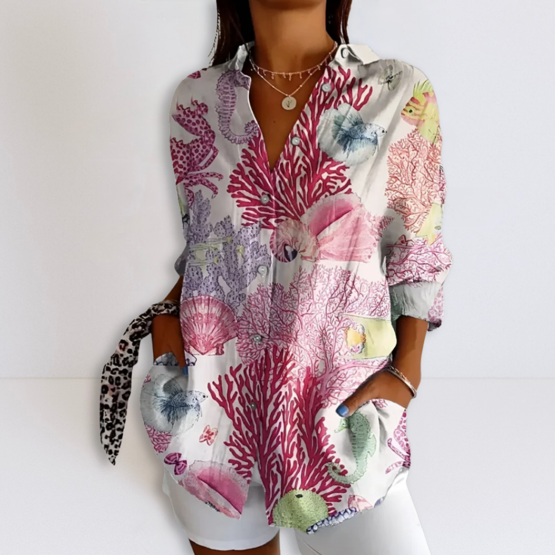 Dames Blouse Comfortabel Losvallend Gedrukt