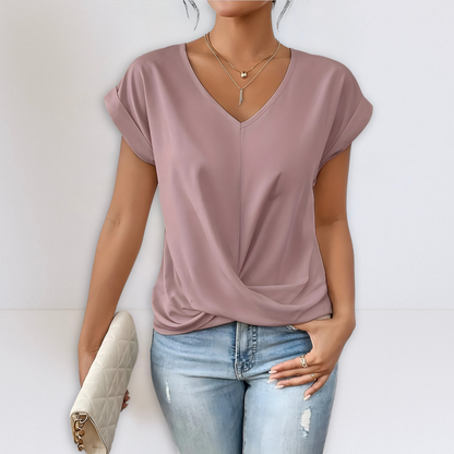 Dames Met Twist V-hals Slim Fit - StudioMarella