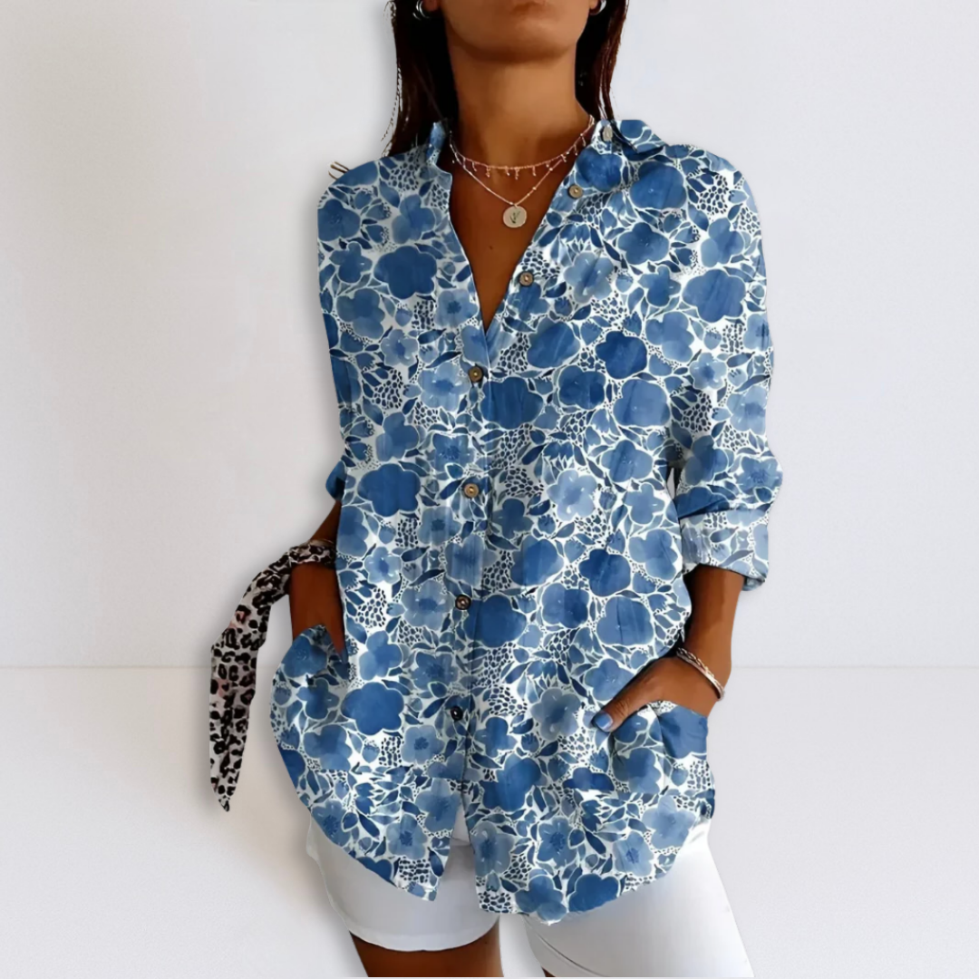 Dames Blouse Viscose Losse Pasvorm