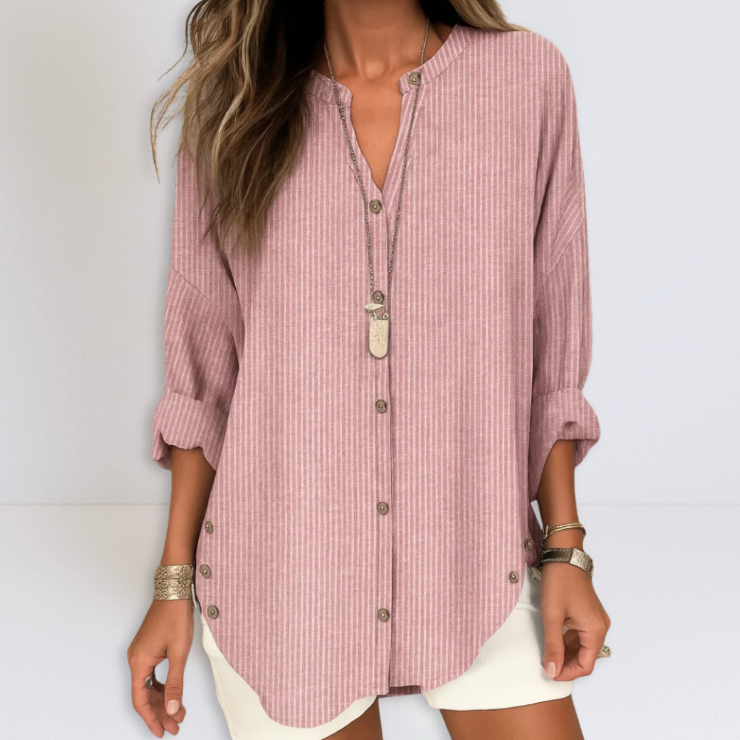 Dames Blouse Gestreept Elegante Pasvorm