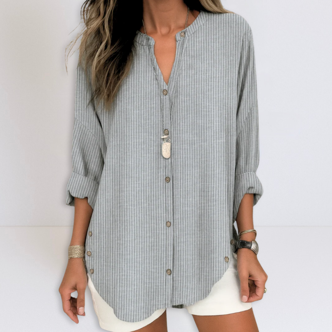 Dames Blouse Gestreept Elegante Pasvorm