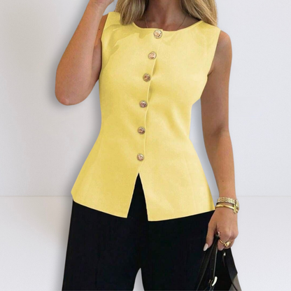 Dames Mouwloze Peplum Pasvorm
