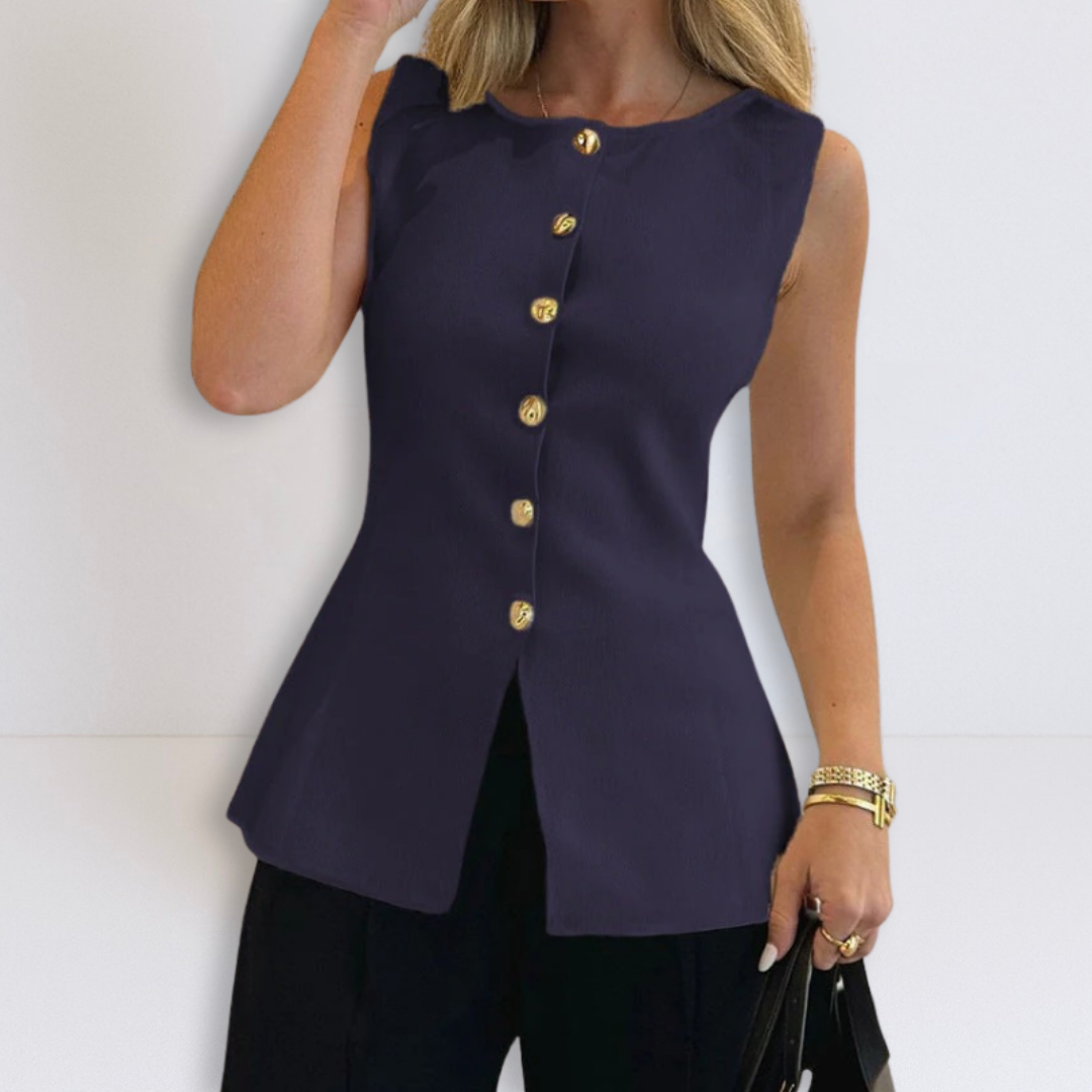 Dames Mouwloze Peplum Pasvorm