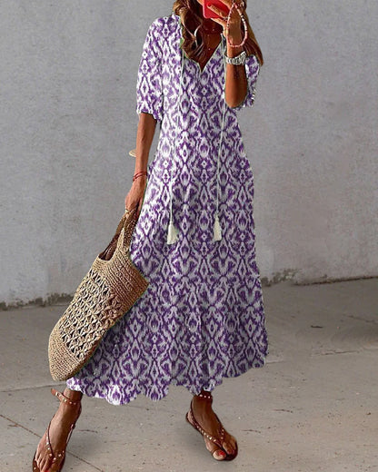 Dames Boho Zomerjurk Losse Pasvorm