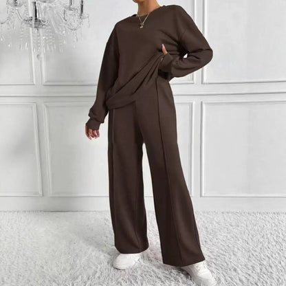 Dames Oversized Set Broek en Crewneck Koreaanse Stijl