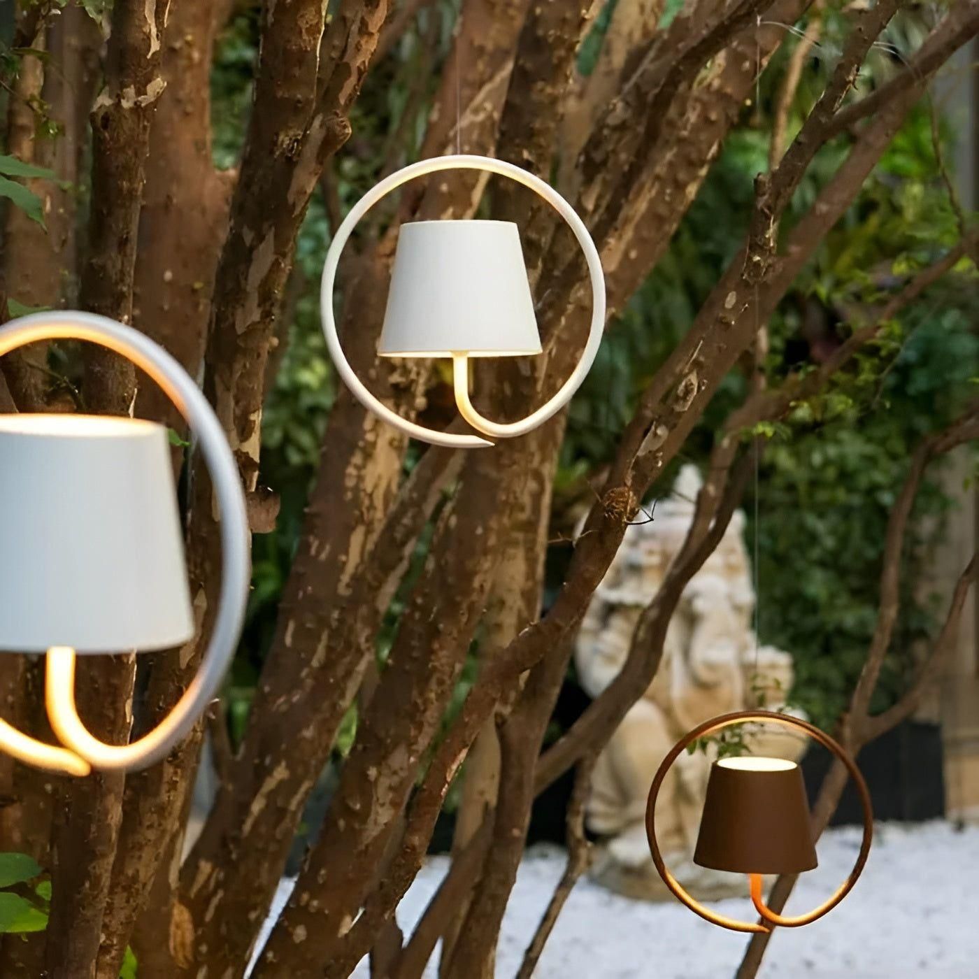Hanglamp Draadloos Oplaadbaar LED Retro Metaal Zwart Wit Pendellamp Modern