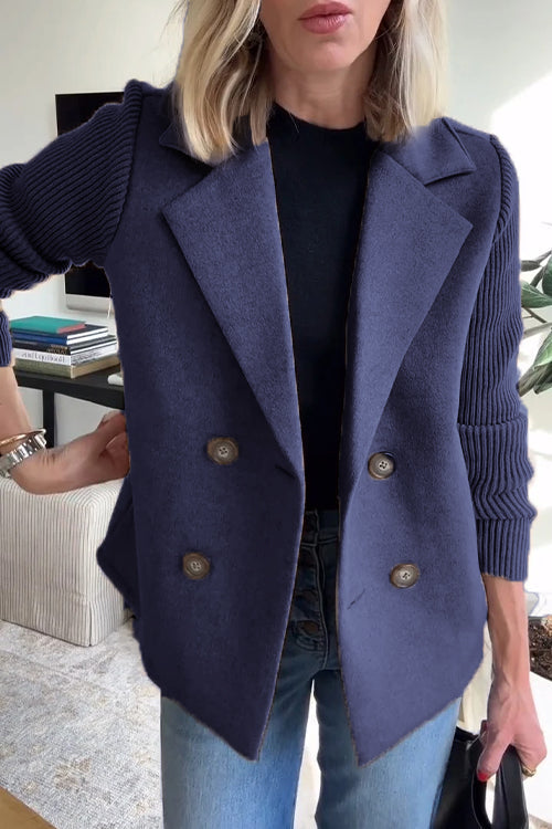 Dames Blazerjas Zachte Ribbrei Casual Stijl