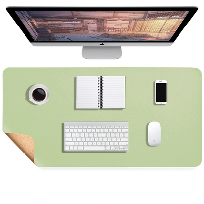 Elegante Bureaumat van Kunstleer — Waterafstotend, Antislip & Krasbestendig — Groot Oppervlak voor Bureau, Muismat & Laptop