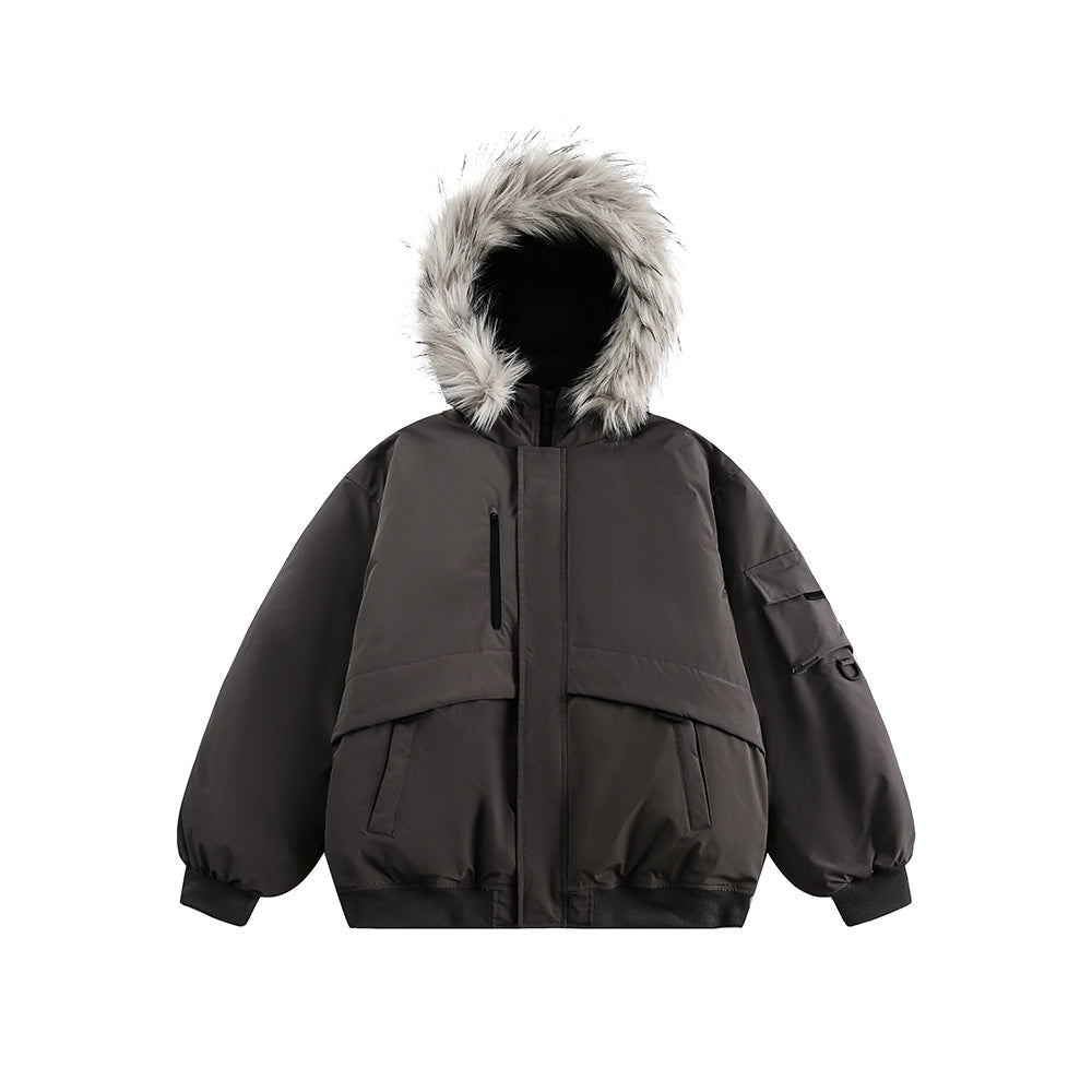 Dames Winterjas met Imitatiebontkraag Warm en Stijlvol