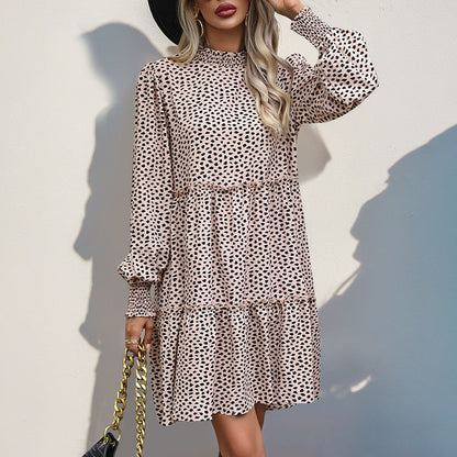 Dames Jurk Babydoll met Bloemenprint en Plooien