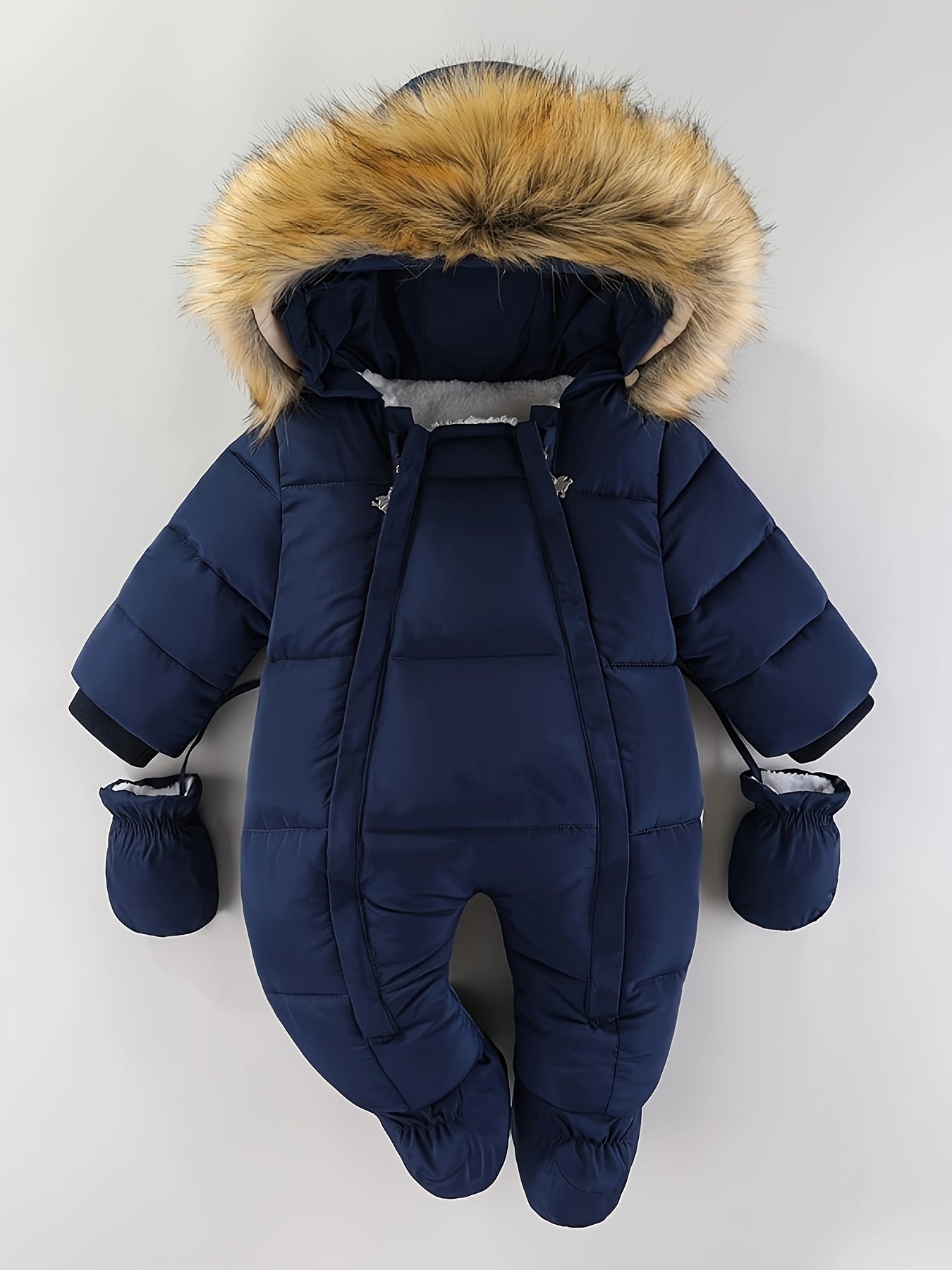 Baby Winterpakje met Capuchon en Kunstbont voor 0-12 Maanden