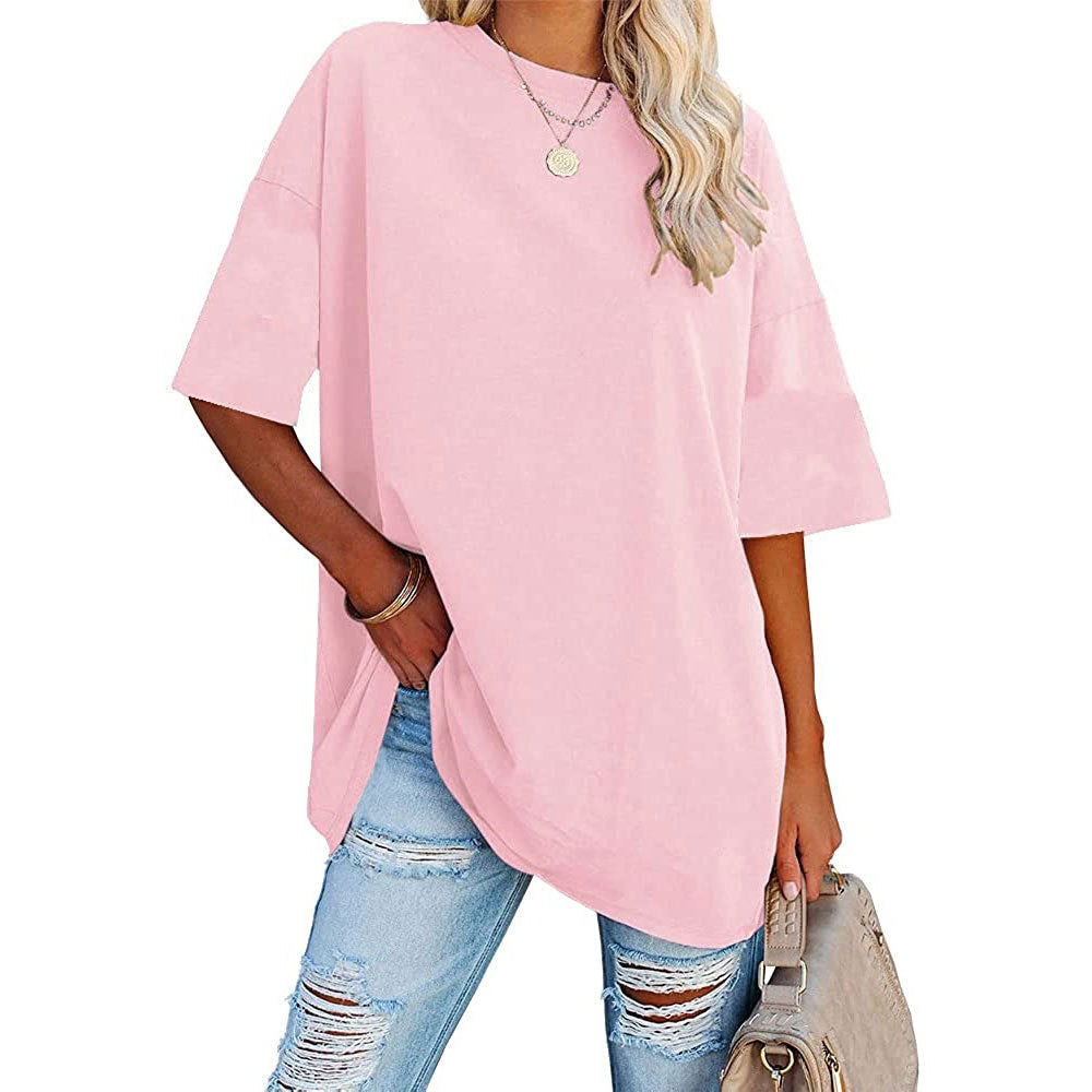 Dames Top Korte Mouwen Zomerse Losse Fit Casual
