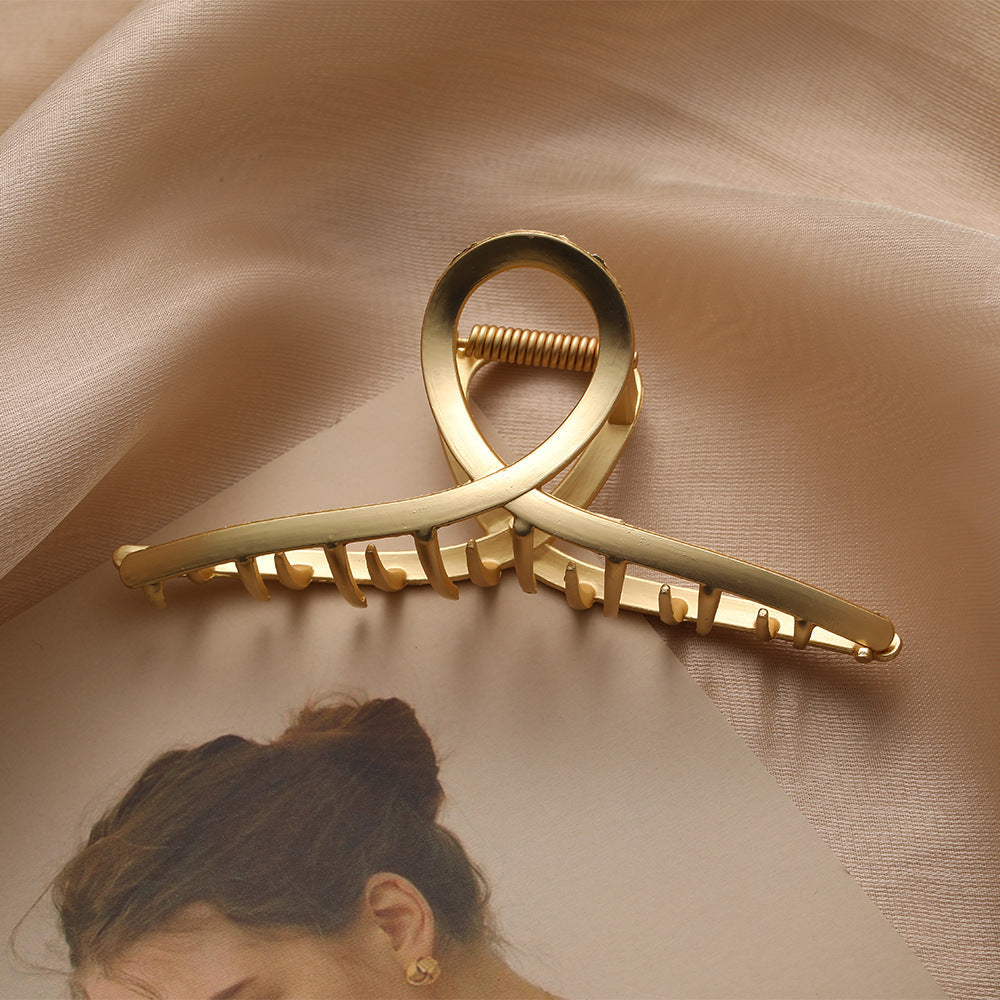Dames Haarclip Goudkleurig Met Metaal Design