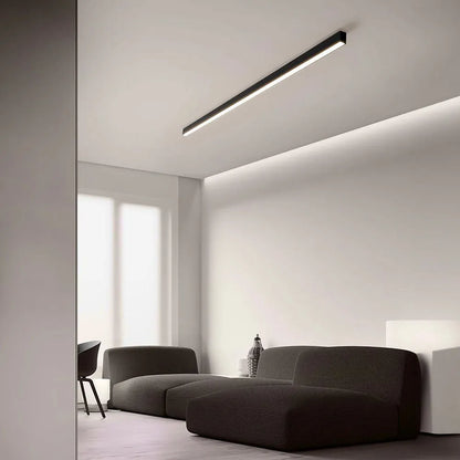 LED plafondlamp zwart langwerpig modern voor woonkamer hal slaapkamer minimalistische plafondverlichting binnen