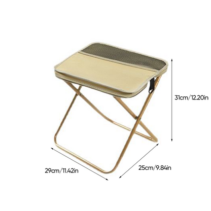 Opvouwbare Campingkruk met Rugsteun en Draagtas – Draagbaar Outdoor Zitmeubel voor Vissen, Wandelen en Picknick