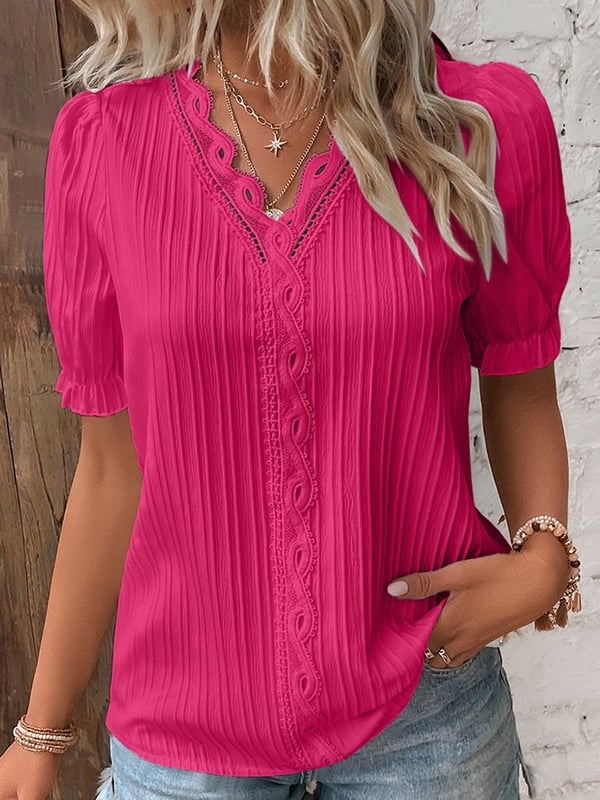 Vrouwelijke Kanten Blouse Elegante Stijl voor Dames