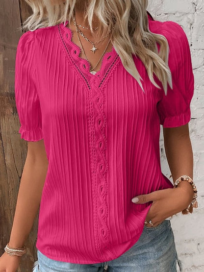 Vrouwelijke Kanten Blouse Elegante Stijl voor Dames