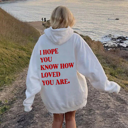 Dames Hoodie Zwart met Self Love Print Trendy Design