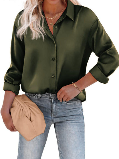 Vrouwen Blouse Lange Mouwen Klassiek Elegante Stijl