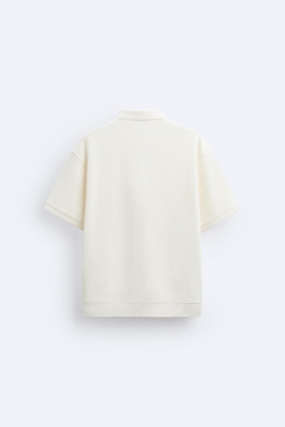 Witte Polo Korte Mouwen Heren Casual Kleding
