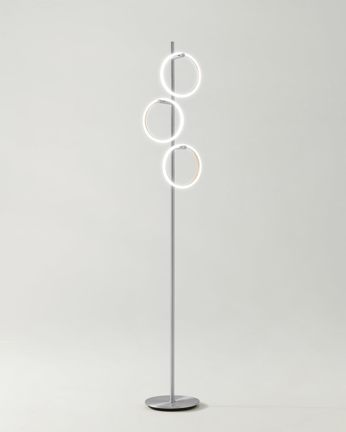 Vloerlamp Ring LED Dimbaar Goud Metaal 3 Lichtkringen Modern