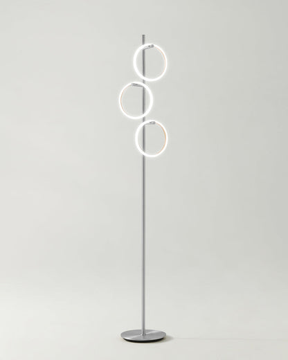 Vloerlamp Ring LED Dimbaar Goud Metaal 3 Lichtkringen Modern