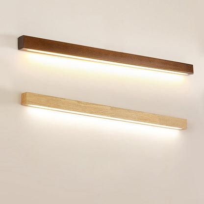 LED Wandlamp Hout Lineair Warm Wit Badkamer Slaapkamer Wandverlichting Modern Minimalistisch Lichtbalk