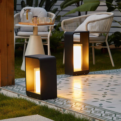 Led tuinlamp voor buiten – vierkante moderne buitenlamp met warm licht