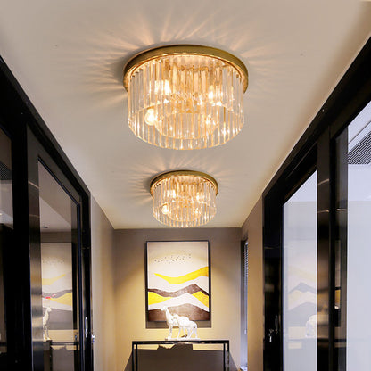 Plafondlamp kristal 40 cm goud 4x E14 woonkamer hal slaapkamer luxe plafondverlichting moderne kristallen lamp