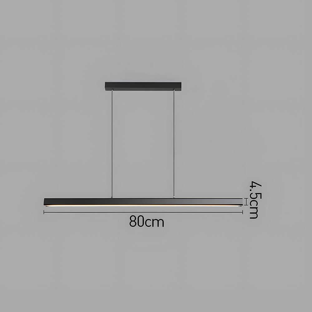 Verumo Hanglamp LED Metaal Zwart Keukeneiland Eettafel Moderne Verlichting Lineaire Hanglamp