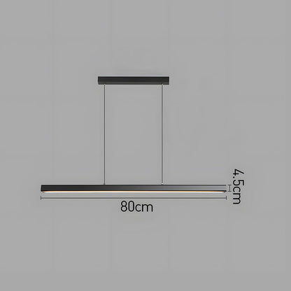 Verumo Hanglamp LED Metaal Zwart Keukeneiland Eettafel Moderne Verlichting Lineaire Hanglamp