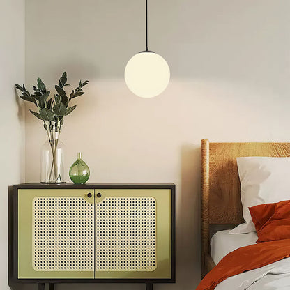 Hanglamp Glas Bol E27 Wit Eettafel Keuken Woonkamer Moderne Verlichting Ronde Hanglamp Minimalistisch Interieur