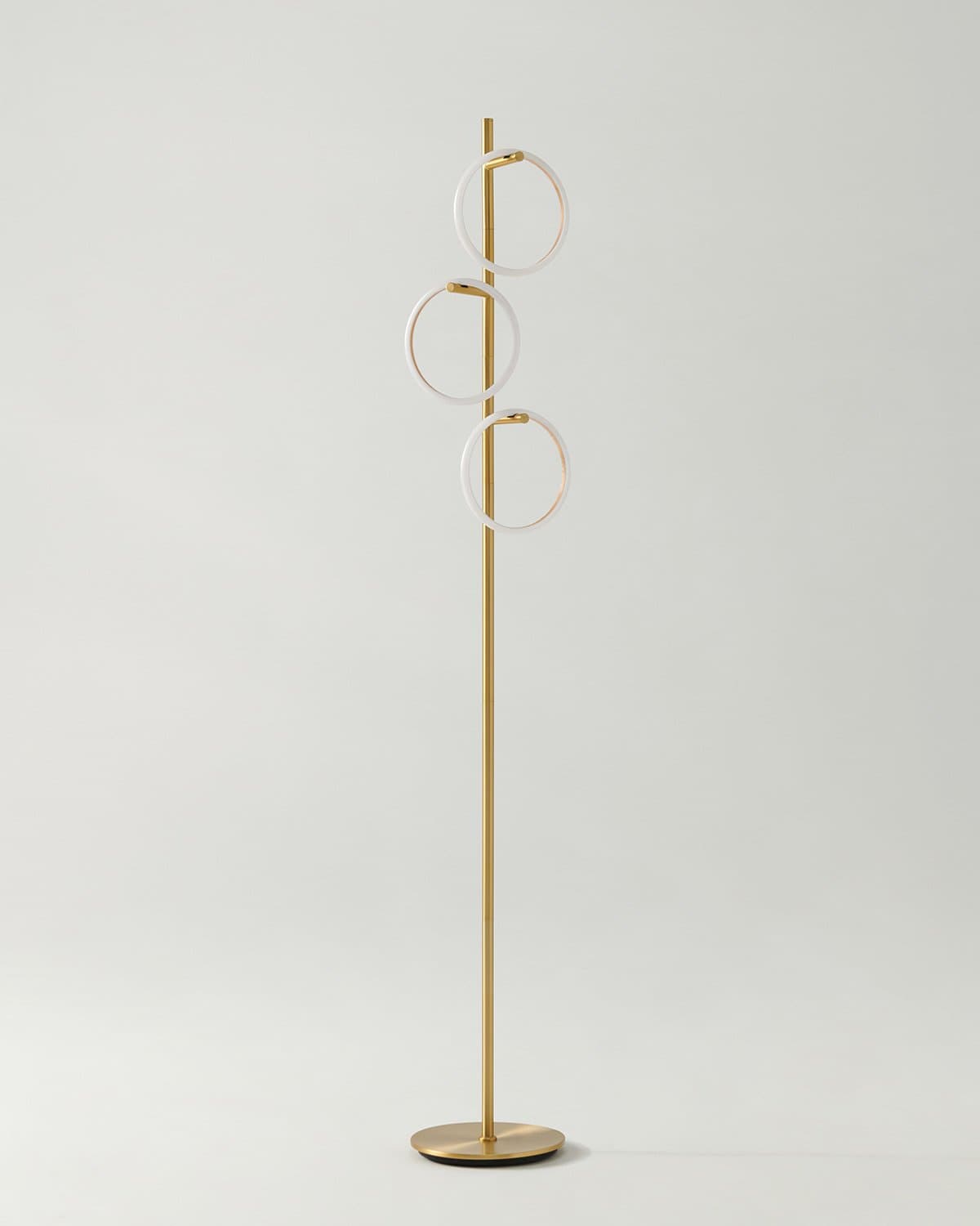 Vloerlamp Ring LED Dimbaar Goud Metaal 3 Lichtkringen Modern