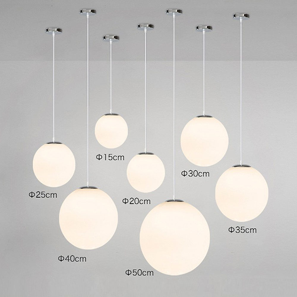 Hanglamp Glas Bol E27 Wit Eettafel Keuken Woonkamer Moderne Verlichting Ronde Hanglamp Minimalistisch Interieur