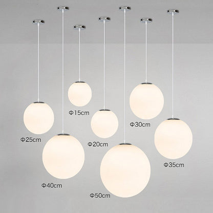 Hanglamp Glas Bol E27 Wit Eettafel Keuken Woonkamer Moderne Verlichting Ronde Hanglamp Minimalistisch Interieur