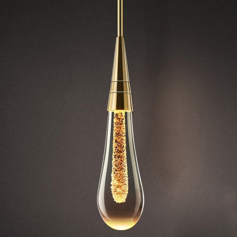 Glazen Hanglamp met Gouden Metalen Armatuur en Geïntegreerde LED-Verlichting – Scandinavisch Design voor Eetkamer, Woonkamer en Keuken