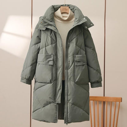 Dames Winterjas Warm en Gewatteerd Middellange Lengte