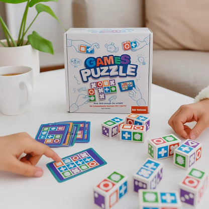 Logisch Gezelschapsspel Karton Kunststof 20x20x6cm Kinderen Volwassenen Concentratie Reactie Patroonherkenning Familiespel Denkspel