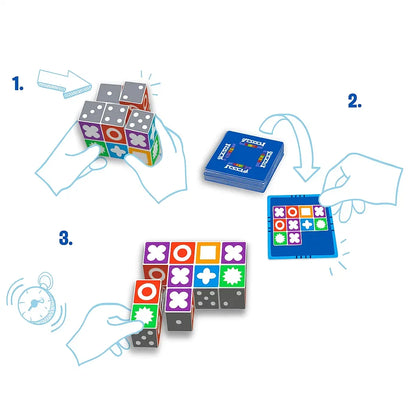 Logisch Gezelschapsspel Karton Kunststof 20x20x6cm Kinderen Volwassenen Concentratie Reactie Patroonherkenning Familiespel Denkspel