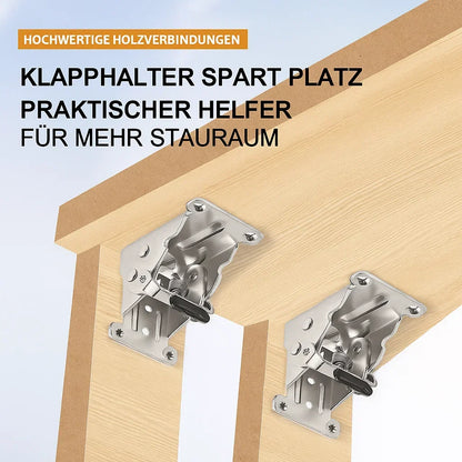 Klapbeugel Staal 2mm 66x54x63mm 225kg Auto-Lock Klaptafel Werkbank Balkon Keuken Wandbeugel Opklapbaar Ruimtebesparend 2 Stuks