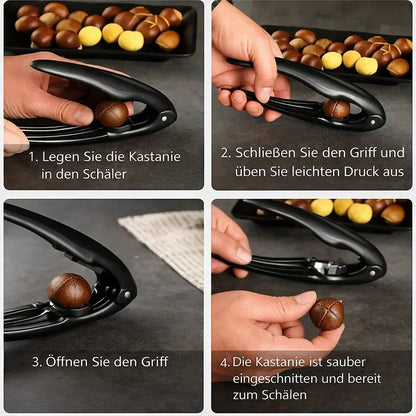 Kastanjepeller ABS Edelstaal Ergonomisch Antislip Keuken Kastanjes Walnoten Hazelnoten Noten Kraker Notenpeller Schiller