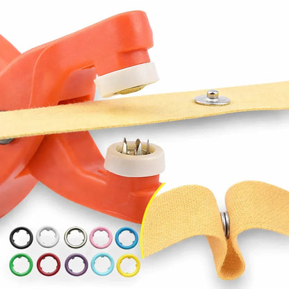 Drukknopentang Set met Opbergbox Zilver of Meerkleurig Compleet Gereedschap voor Textielreparatie Hobbynaaiprojecten Kledingaccessoires en DIY Creatieve Werkzaamheden Eenvoudig in Gebruik