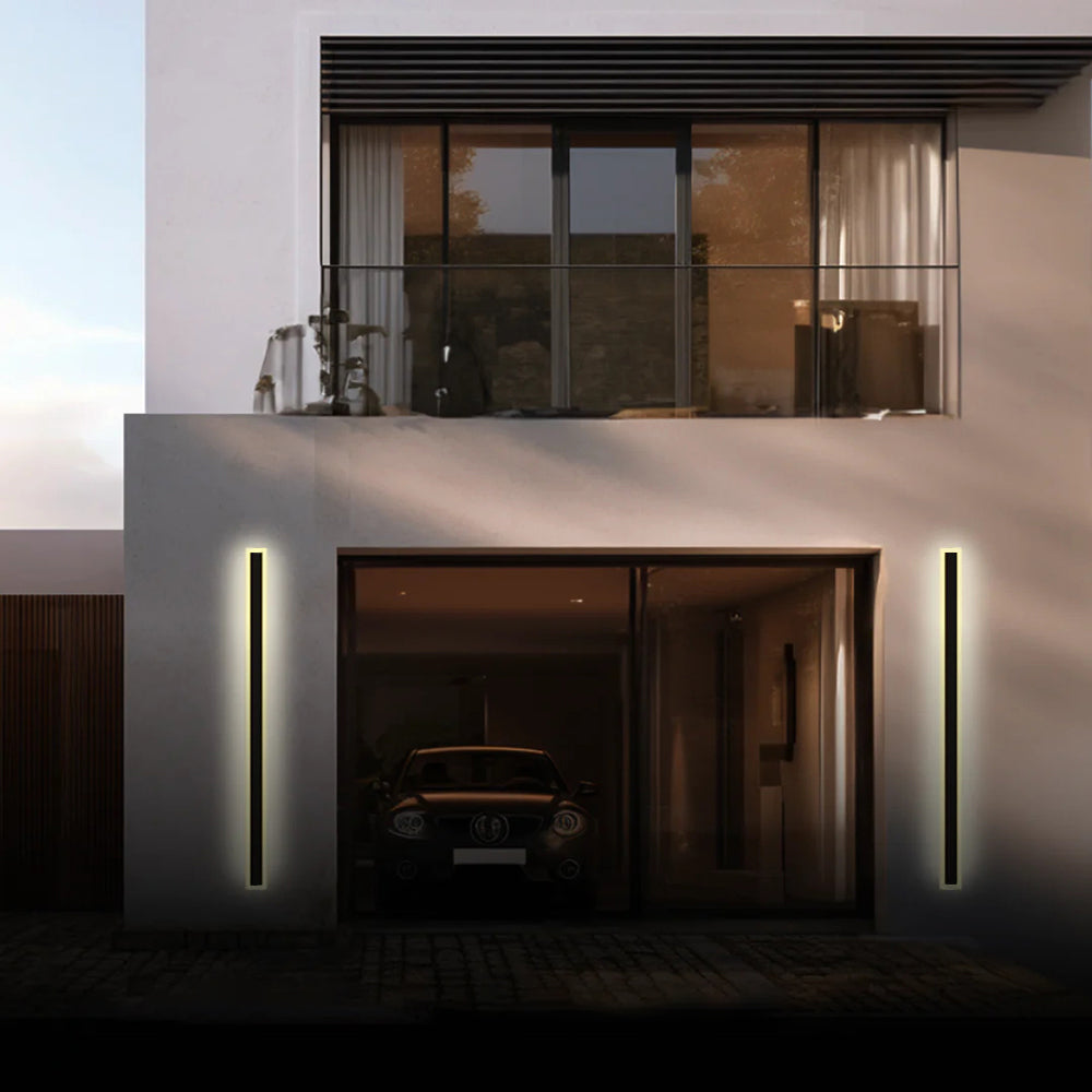Buitenwandlamp LED Lineair Zwart Acryl IP65 Dimbaar Tuin Gevel Modern