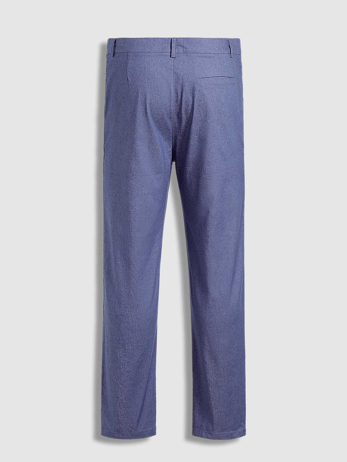 Donkerblauwe Chino Broek Mannen Slim Fit Modieus
